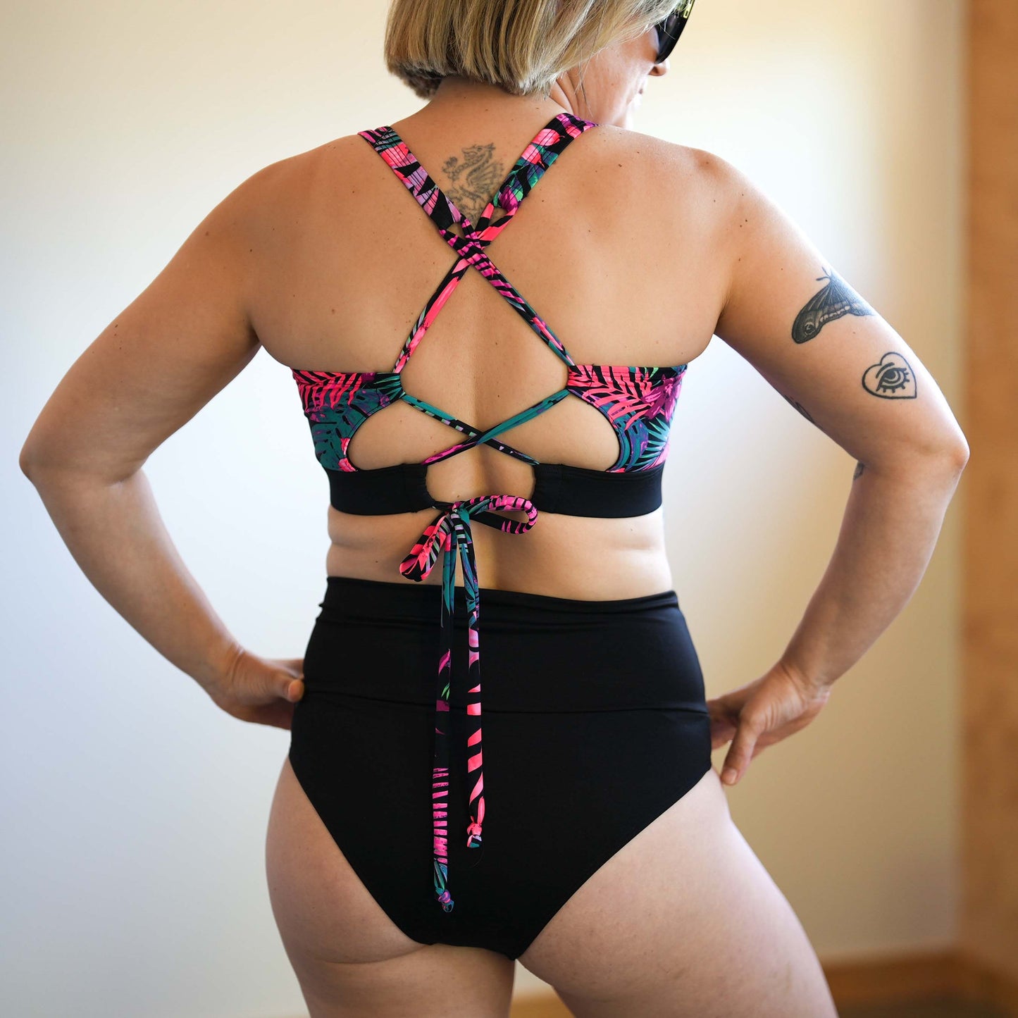 KALIMA | Bas de bikini taille haute | Noir