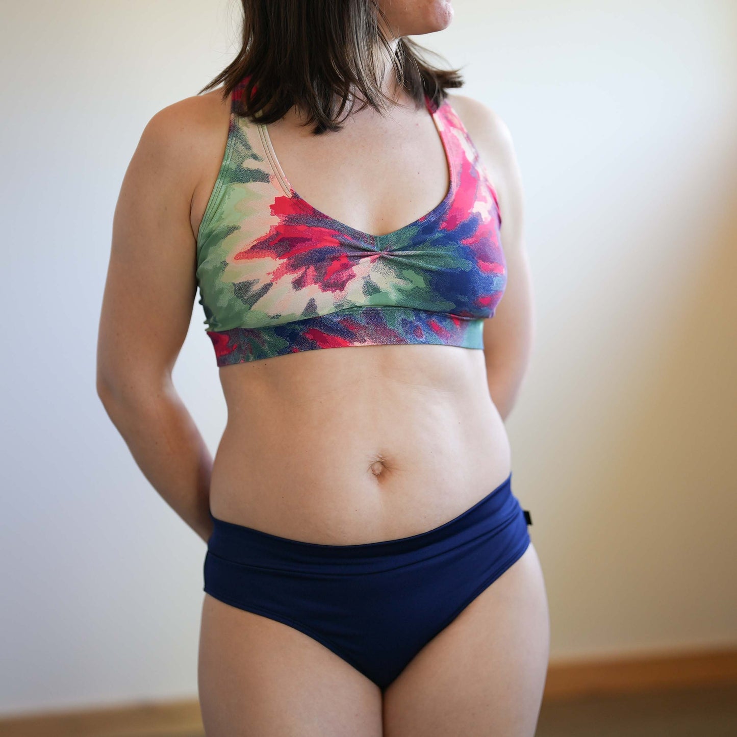 ASTER | Bas de bikini taille régulière | Marine