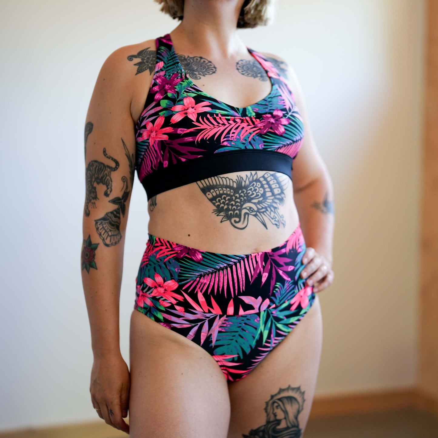 KALIMA | Bas de bikini taille haute | Jungle