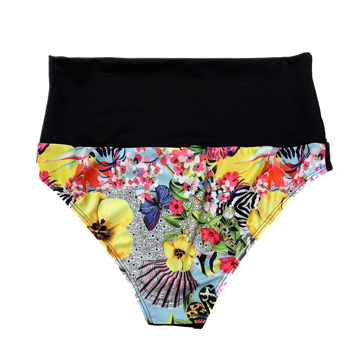 KALIMA | Bas de bikini taille haute | Fleurs et papillons