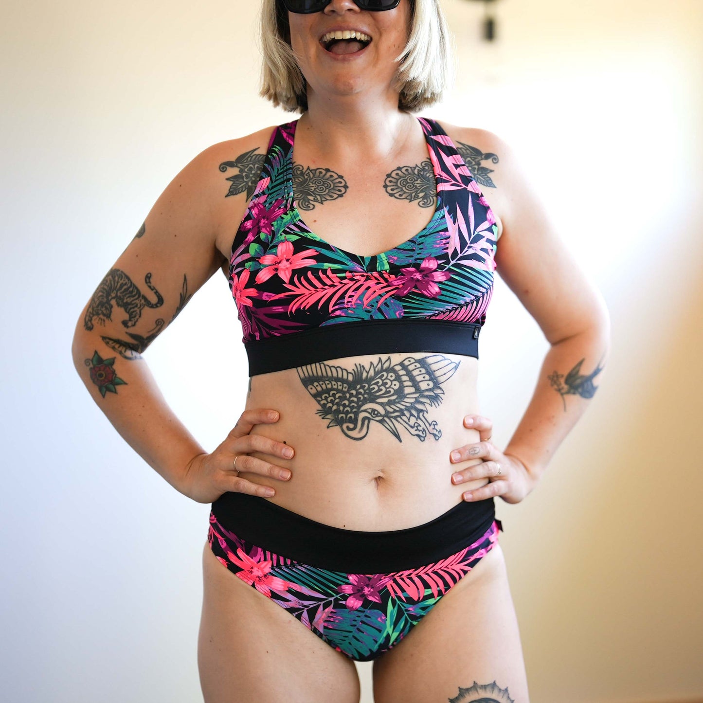 ASTER | Bas de bikini taille régulière | Jungle