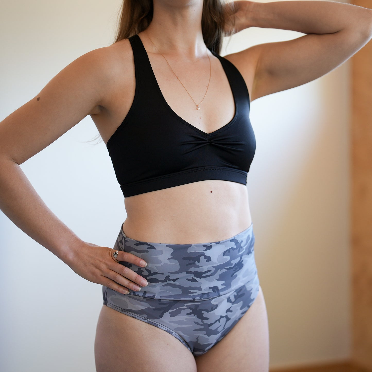 KALIMA | Bas de bikini taille haute | Camo