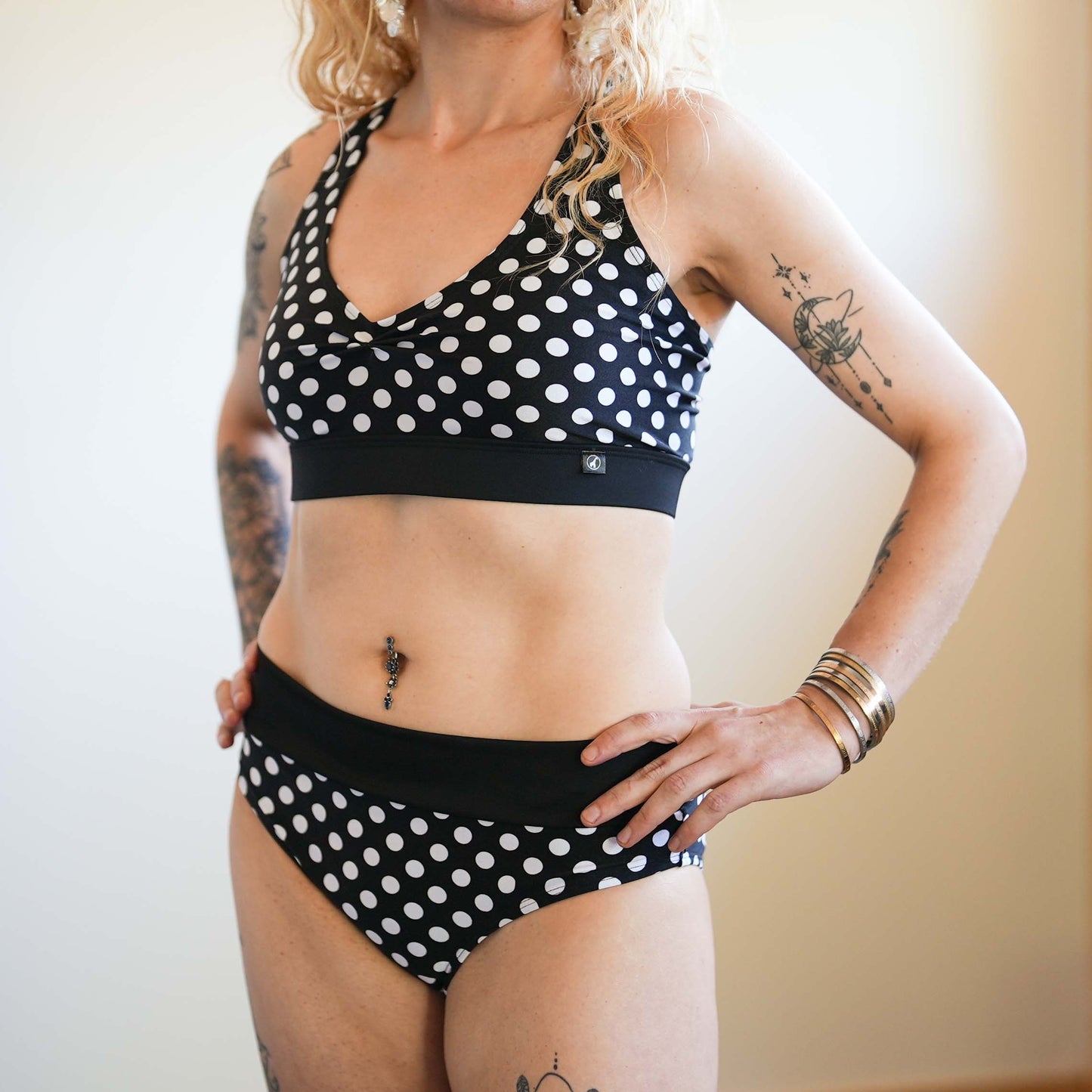 ASTER | Bas de bikini taille régulière | Petits Pois