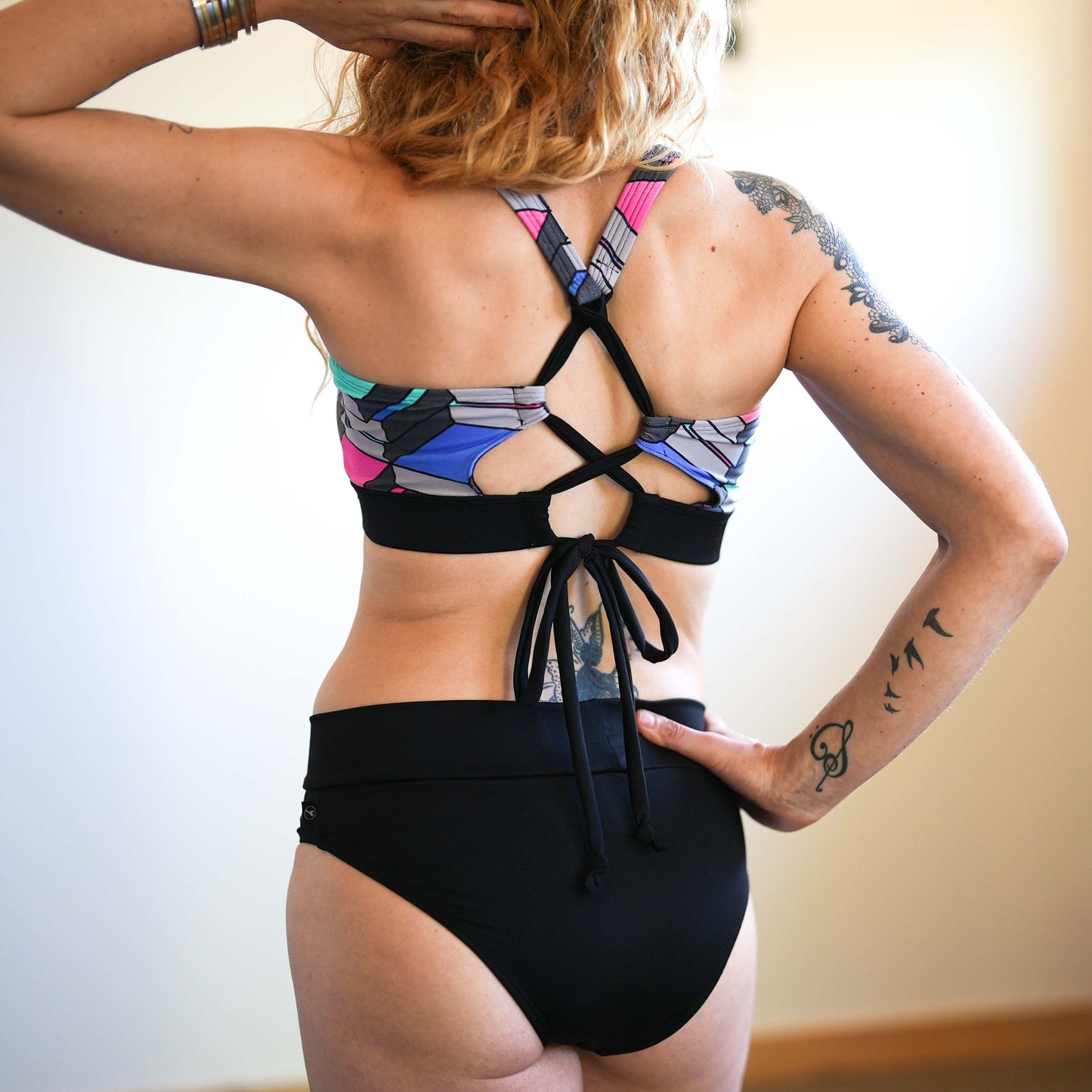 ASTER | Bas de bikini taille régulière | Noir