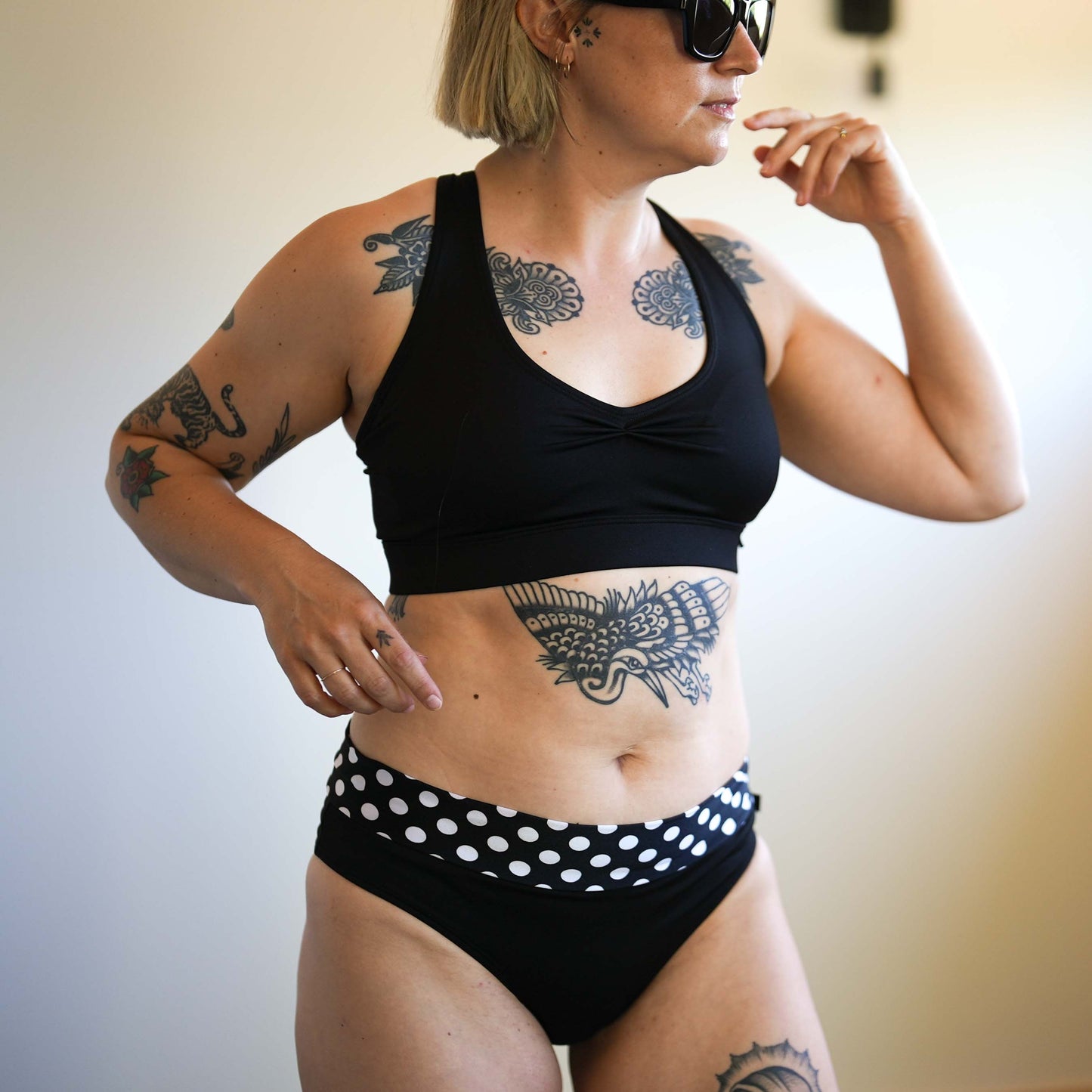 ASTER | Bas de bikini taille régulière | Petits Pois