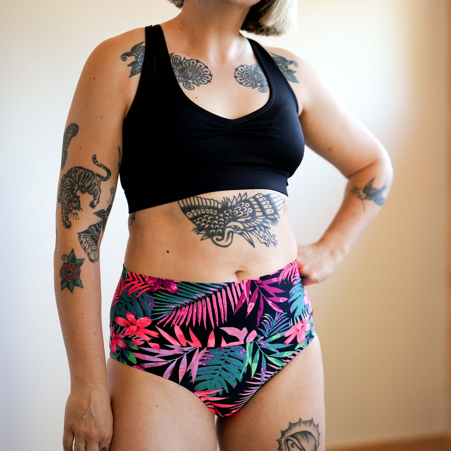 KALIMA | Bas de bikini taille haute | Jungle