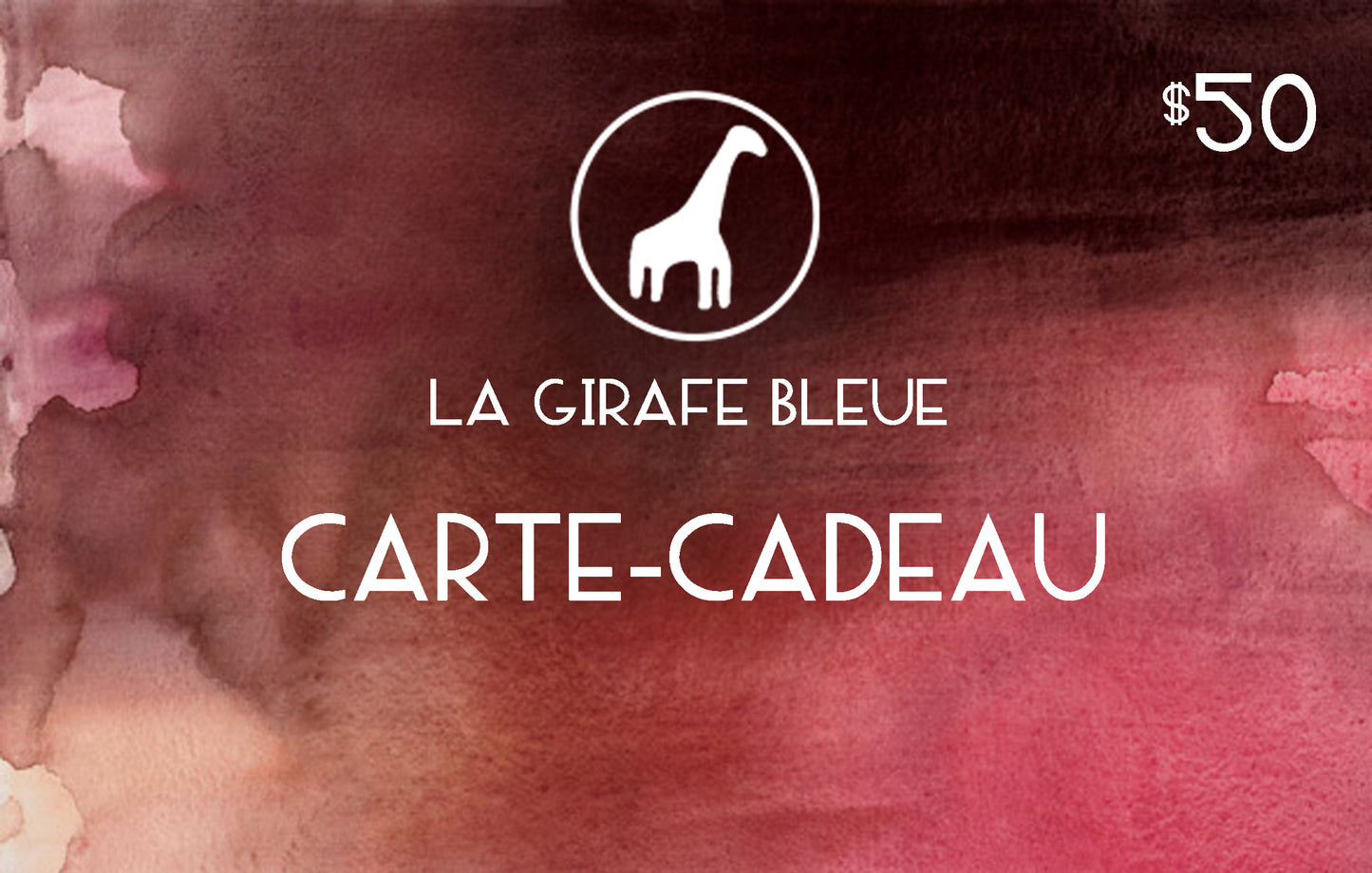 Carte-cadeau  - La Girafe Bleue -