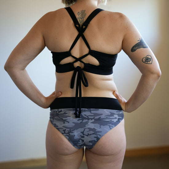 ASTER | Bas de bikini taille régulière | Camo