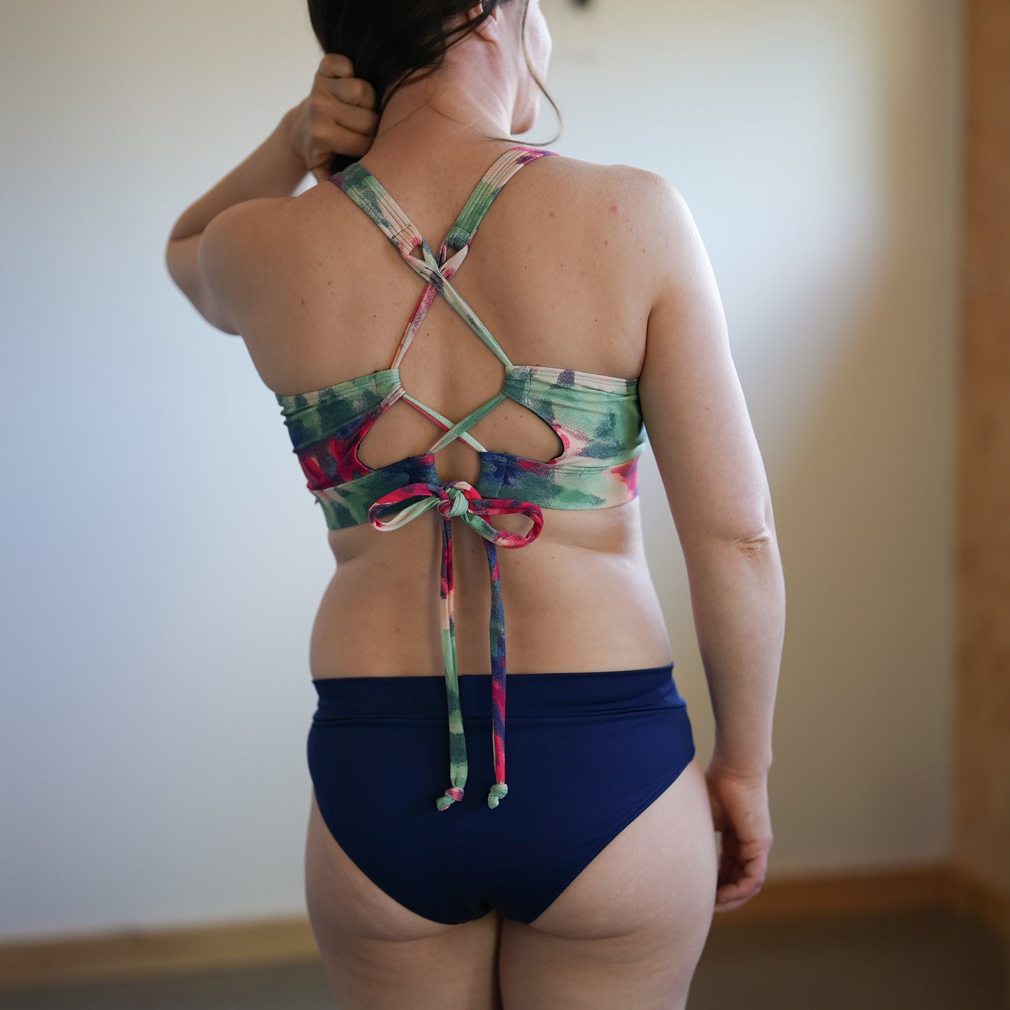 ASTER | Bas de bikini taille régulière | Marine