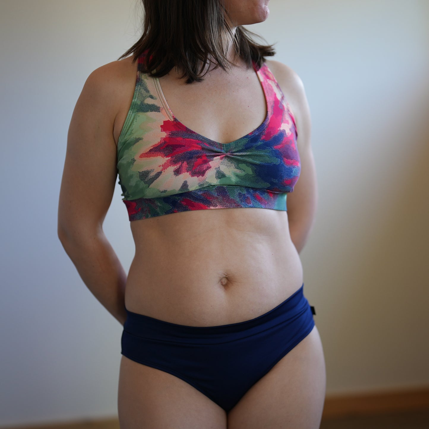 ASTER | Bas de bikini taille régulière | Marine